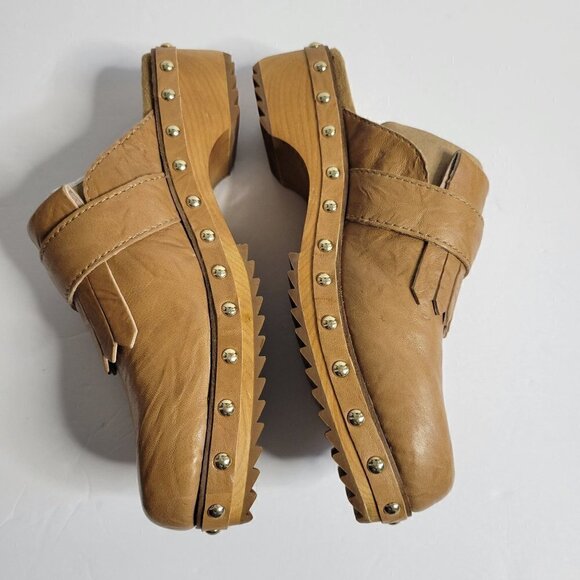 KELSI DAGGER Leather Hobby Studded Clogs Women Size 5.5 - Picture 9 of 14